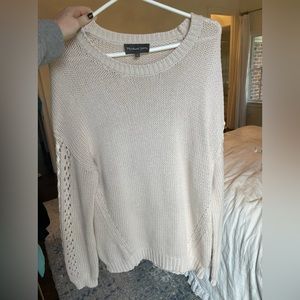 Micheal Stars Sweater with Sleeve Ribbon Detailing
